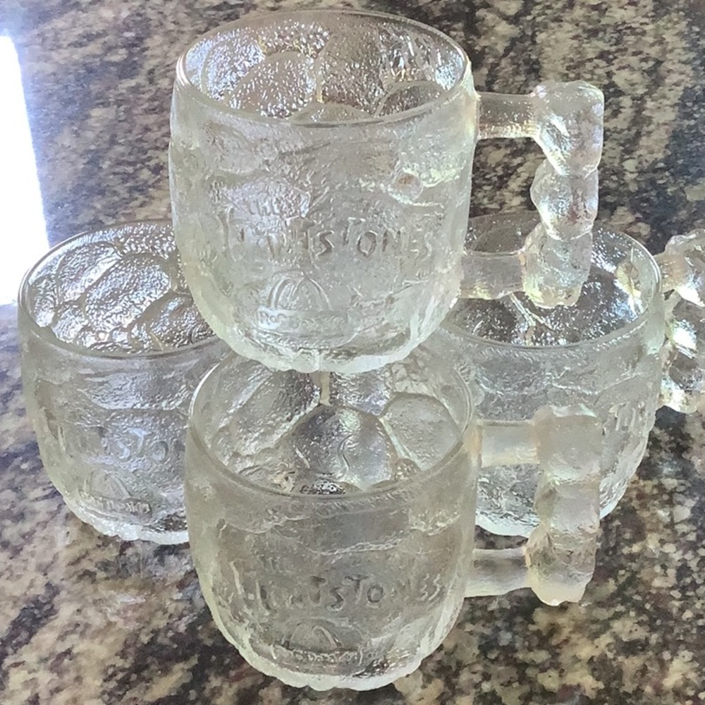 Flintstones Roc Donald’s Mugs, set of 4